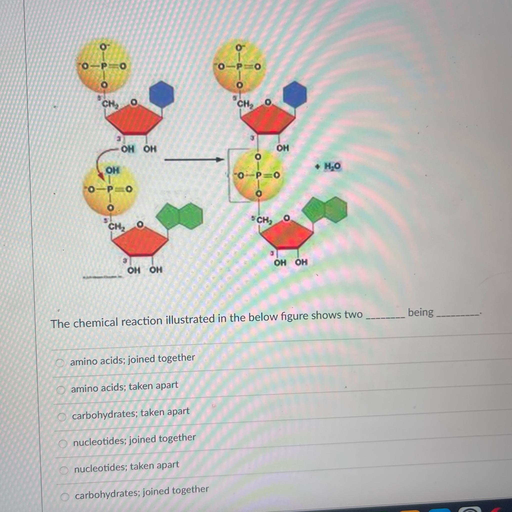 Solved The chemical reaction illustrated in the below figure