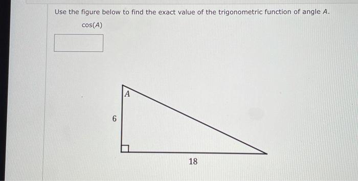 Solved Use the figure below to find the exact value of the | Chegg.com