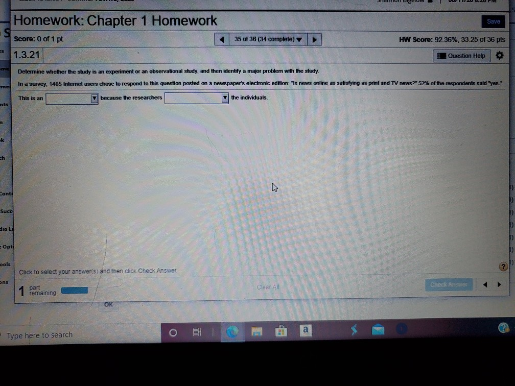 Solved Homework: Chapter 1 Homework Save Score: 0 of 1 pt 35 | Chegg.com