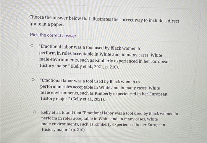 Solved Choose the answer below that illustrates the correct | Chegg.com