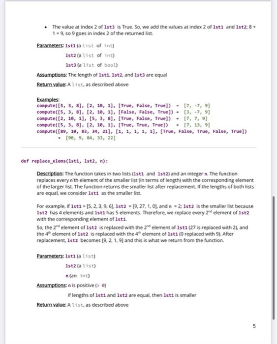 Solved Functions The signature of each function is provided | Chegg.com
