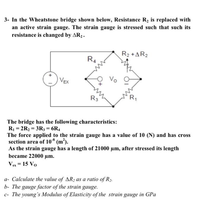 Solved In The Wheatstone Bridge Shown Below Resistance Chegg Com