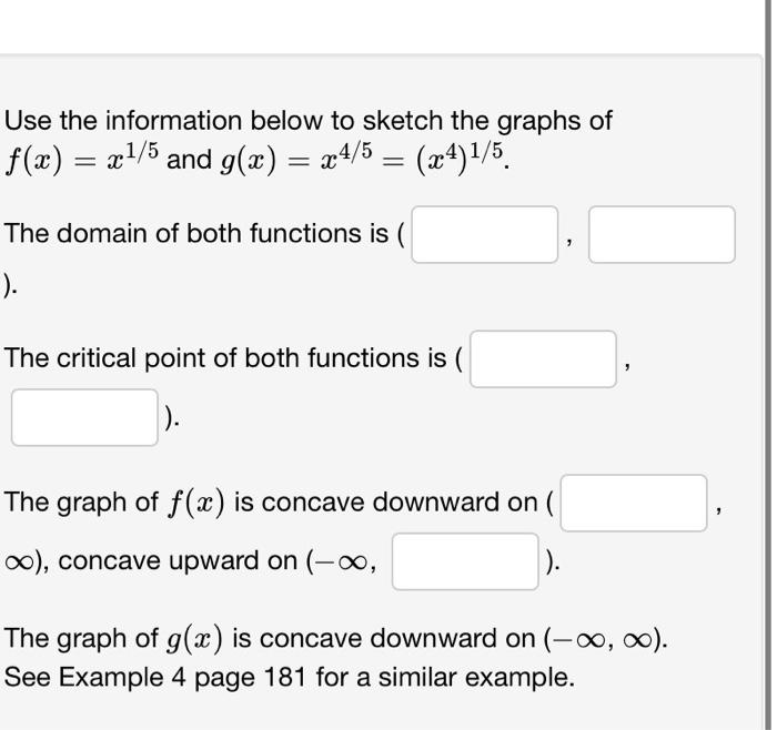 Solved Use the information below to sketch the graphs of | Chegg.com