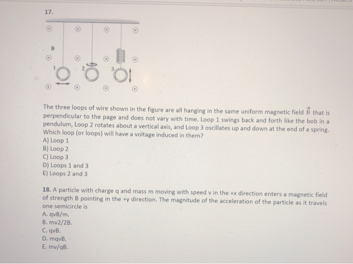 Solved Ό Ό ΌI The three loops of wire shown in the figure | Chegg.com