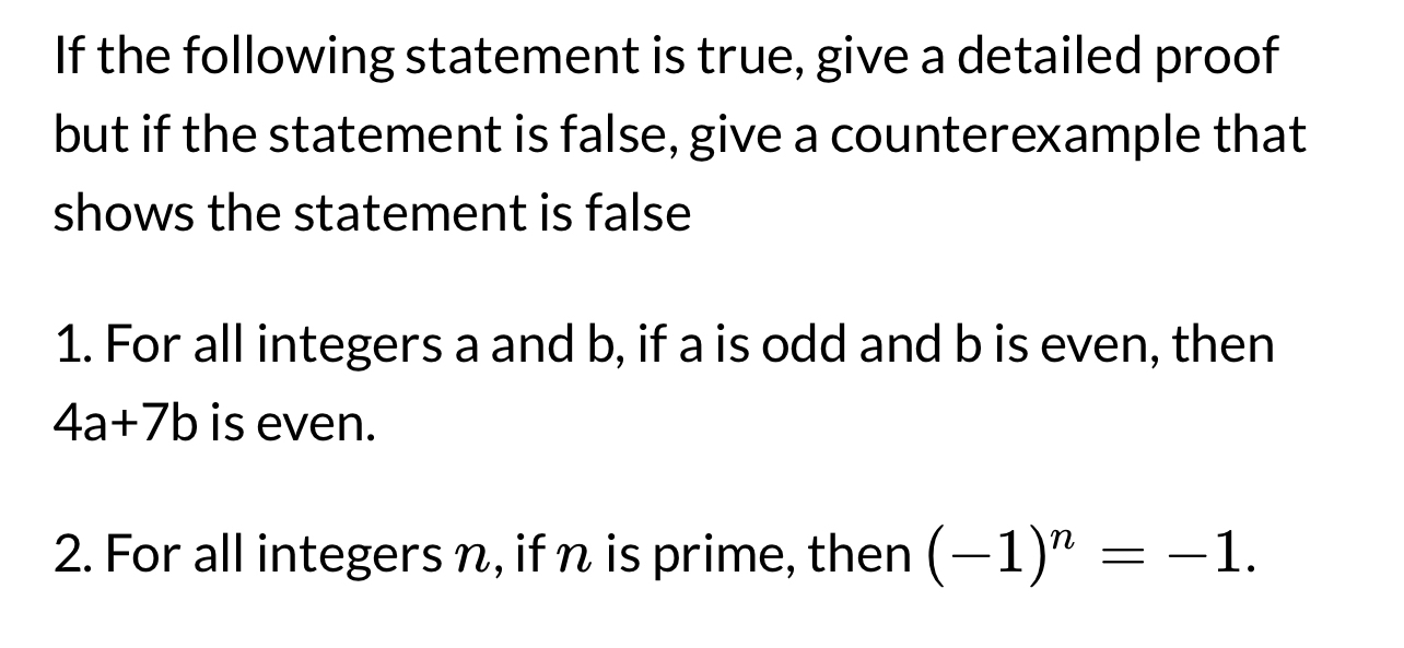 Solved If the following statement is true, give a detailed | Chegg.com