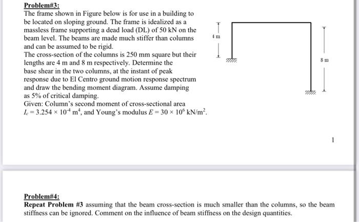 Solved im Problem#3: The frame shown in Figure below is for | Chegg.com