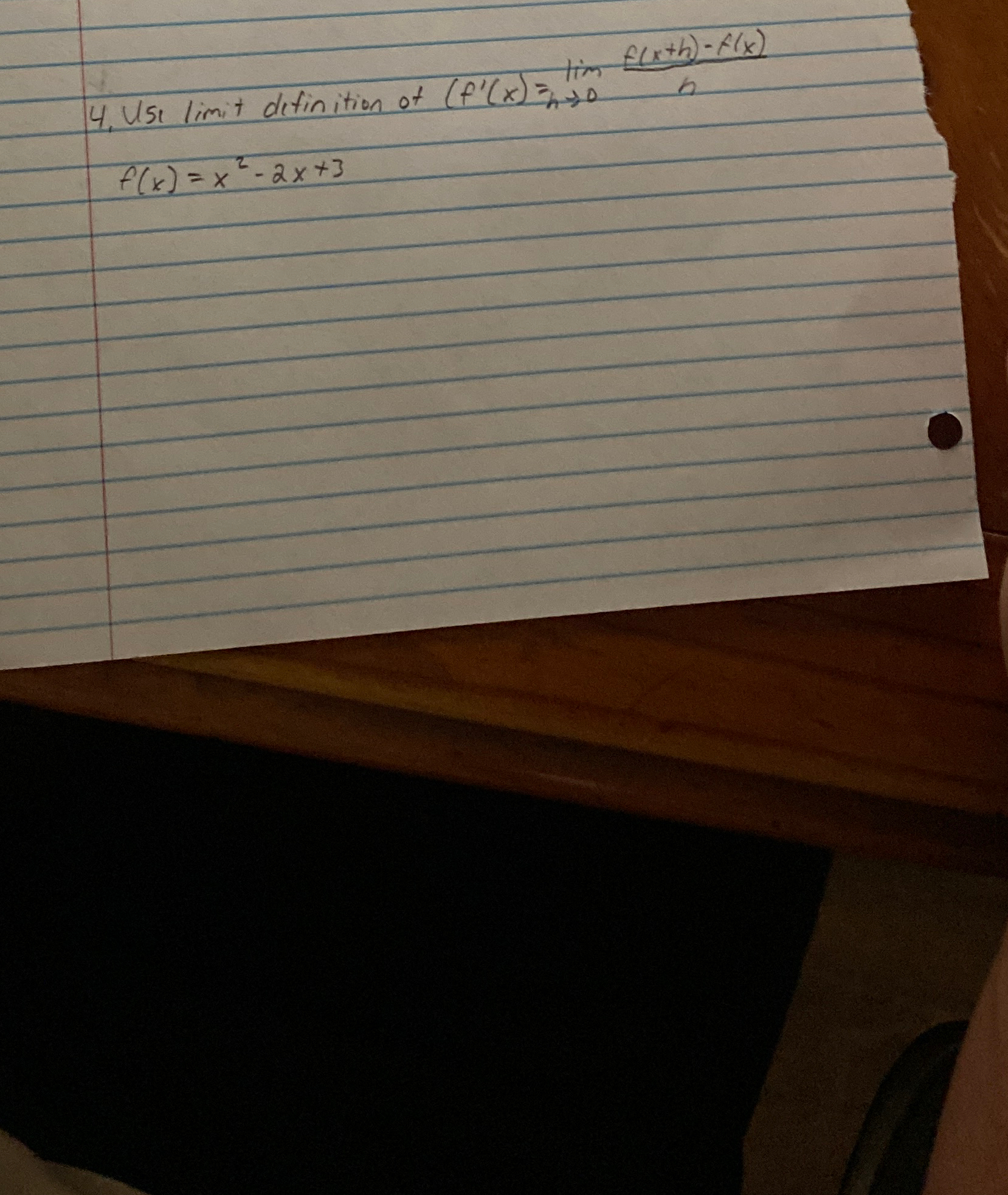 Solved Ust limit definition of f(x)=x2-2x+3 | Chegg.com