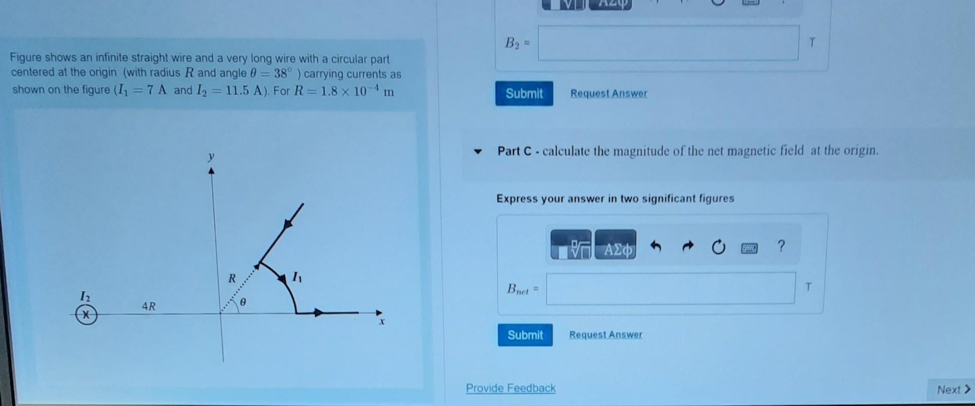 Solved Figure Shows An Infinite Straight Wire And A Very | Chegg.com