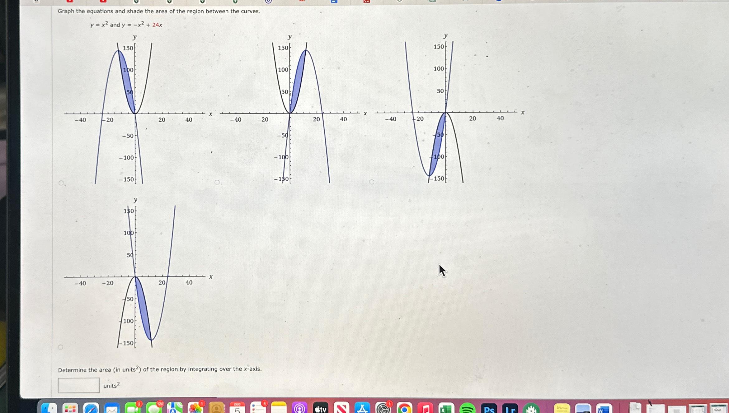 Solved Graph the equations and shade the area of the region | Chegg.com