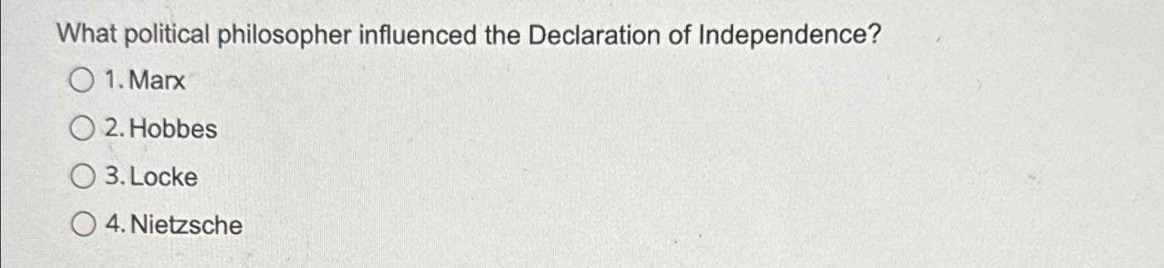 what philosopher heavily influenced the author of the declaration of independence