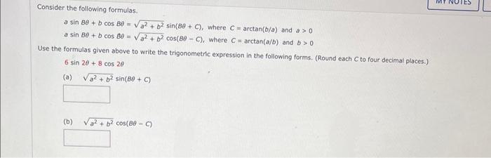 Solved Consider the following formulas. | Chegg.com