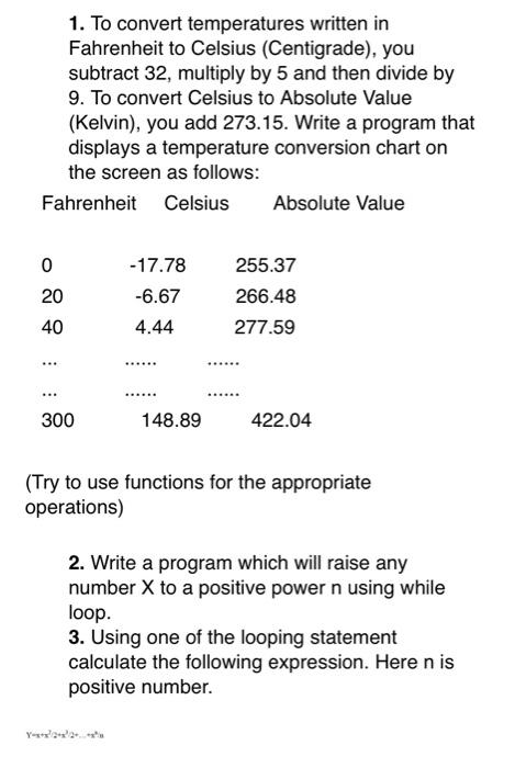 Converting Celsius to Fahrenheit worksheet with answers - 1 - Your
