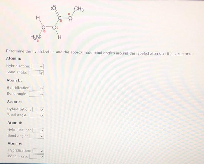 Solved Determine The Hybridization And The Approximate Bond