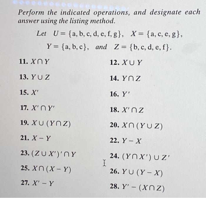 Solved Perform the indicated operations, and designate each | Chegg.com