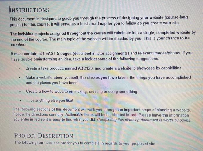 Solved INSTRUCTIONS This document is designed to guide you | Chegg.com