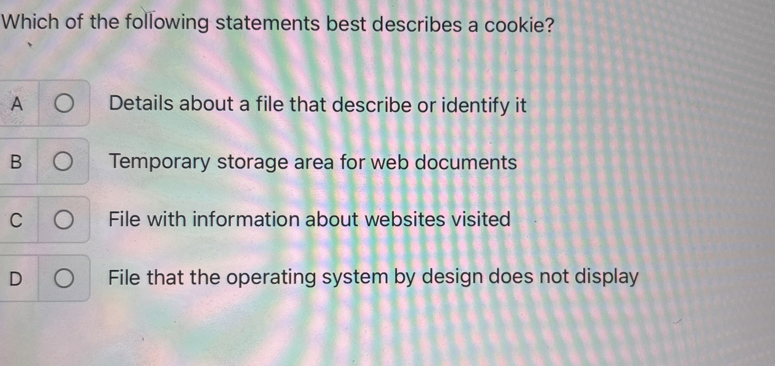 Solved Which of the following statements best describes a