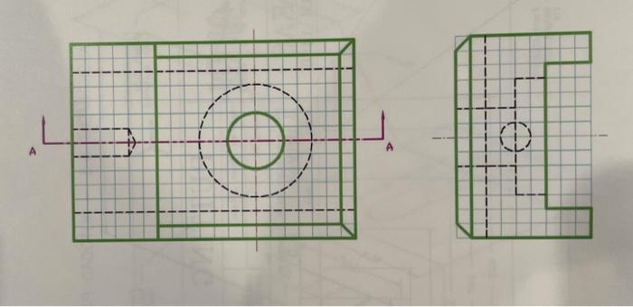 Solved use autocad to draw a full sectional view of the part | Chegg.com