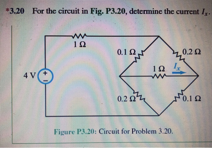 Solved *3.20 For the circuit in Fig. P3.20, determine the | Chegg.com