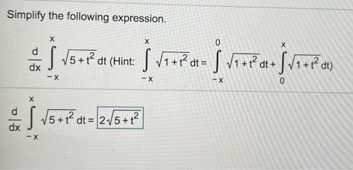 Solved Simplify The Following Expression Aj S 15 T Dt Chegg Com