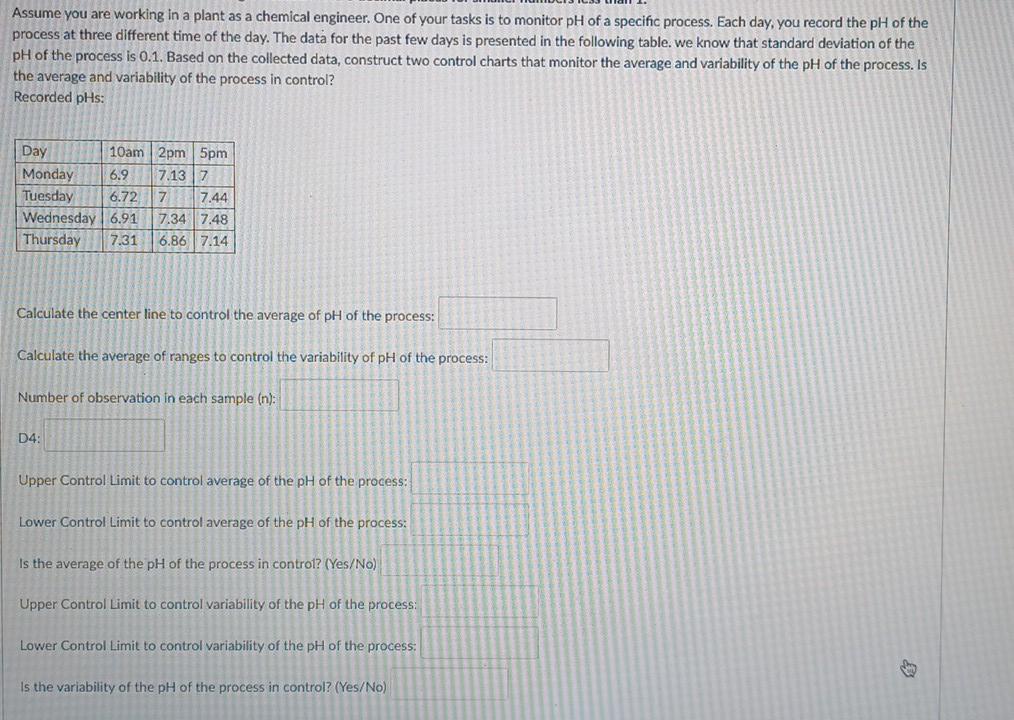 Solved Assume you are working in a plant as a chemical | Chegg.com