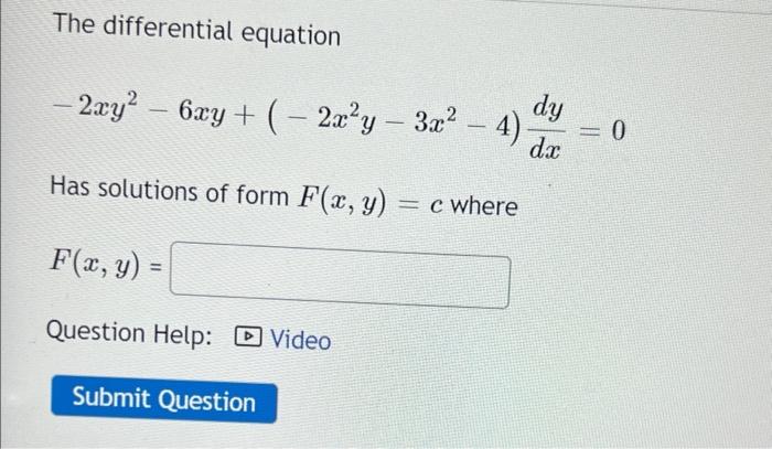 Solved The differential equation | Chegg.com