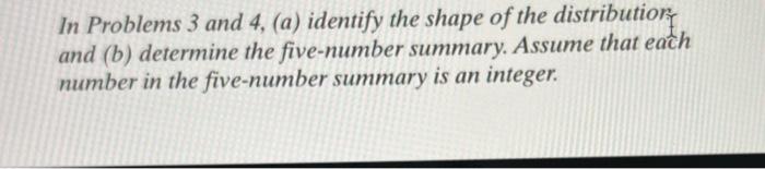 Solved In Problems 3 and 4,( a ) identify the shape of the | Chegg.com