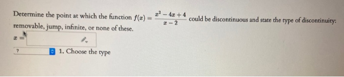 Solved Determine the point at which the function f(x) | Chegg.com