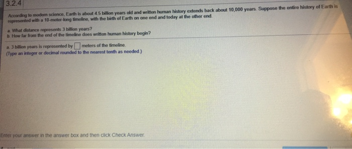 Solved According to modern science, Earth is about 45 lion | Chegg.com