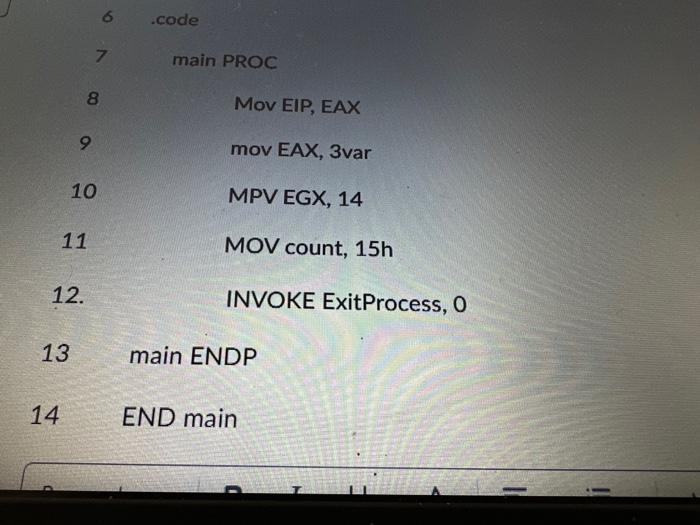 Solved Identify the errors in the instructions of the | Chegg.com