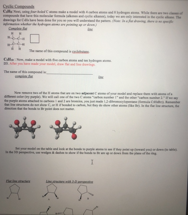 Solved Cyclic Compounds C«Hs: Next, using four-holed Catoms | Chegg.com