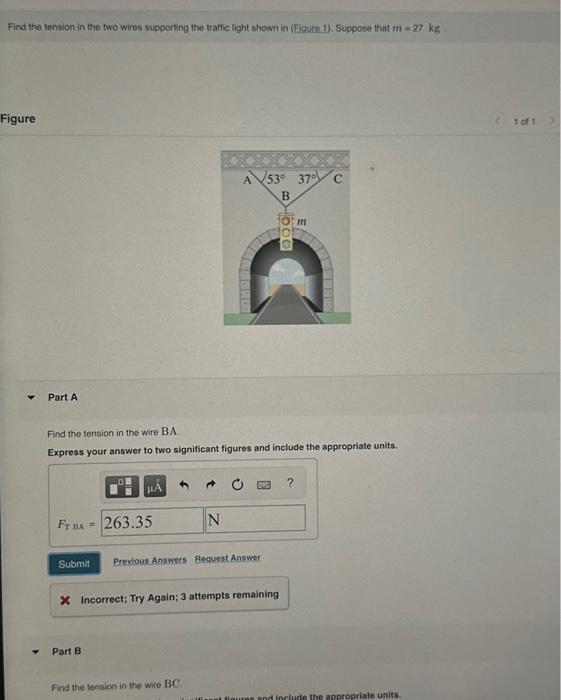 Solved Find the tension in the two wires supporting the