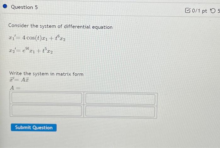 Solved Consider the system of differential equation | Chegg.com