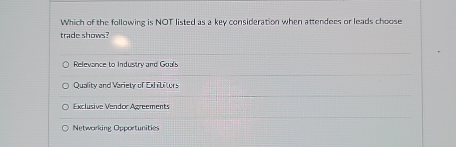 Solved Which of the following is NOT listed as a key | Chegg.com