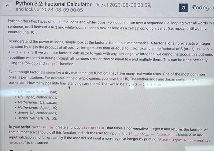 Solved Python offers two types of loops: for-loops and | Chegg.com