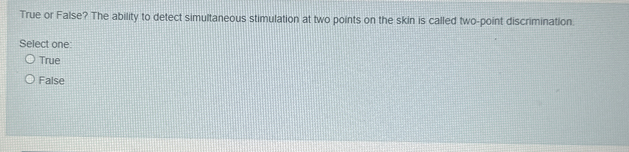 Solved True or False? The ability to detect simultaneous | Chegg.com