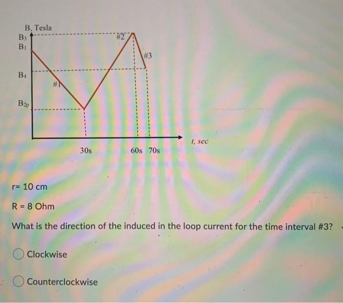 Solved B. Tesla B; BI #3 B4 B2p 1, Sec 30s 60s 70s R= 10 | Chegg.com