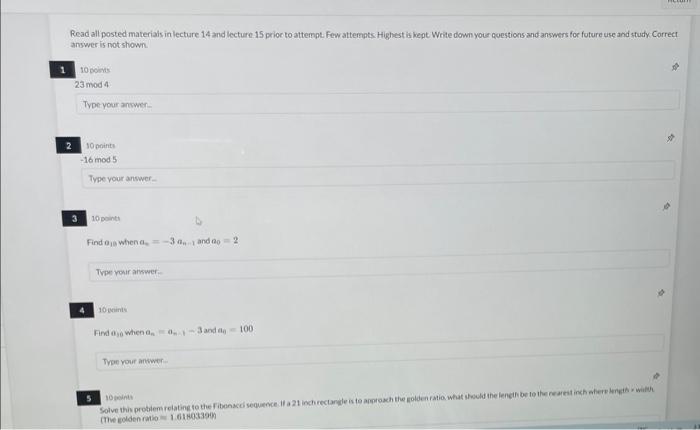 Solved Read all posted materiais in lecture 14 and lecture. | Chegg.com