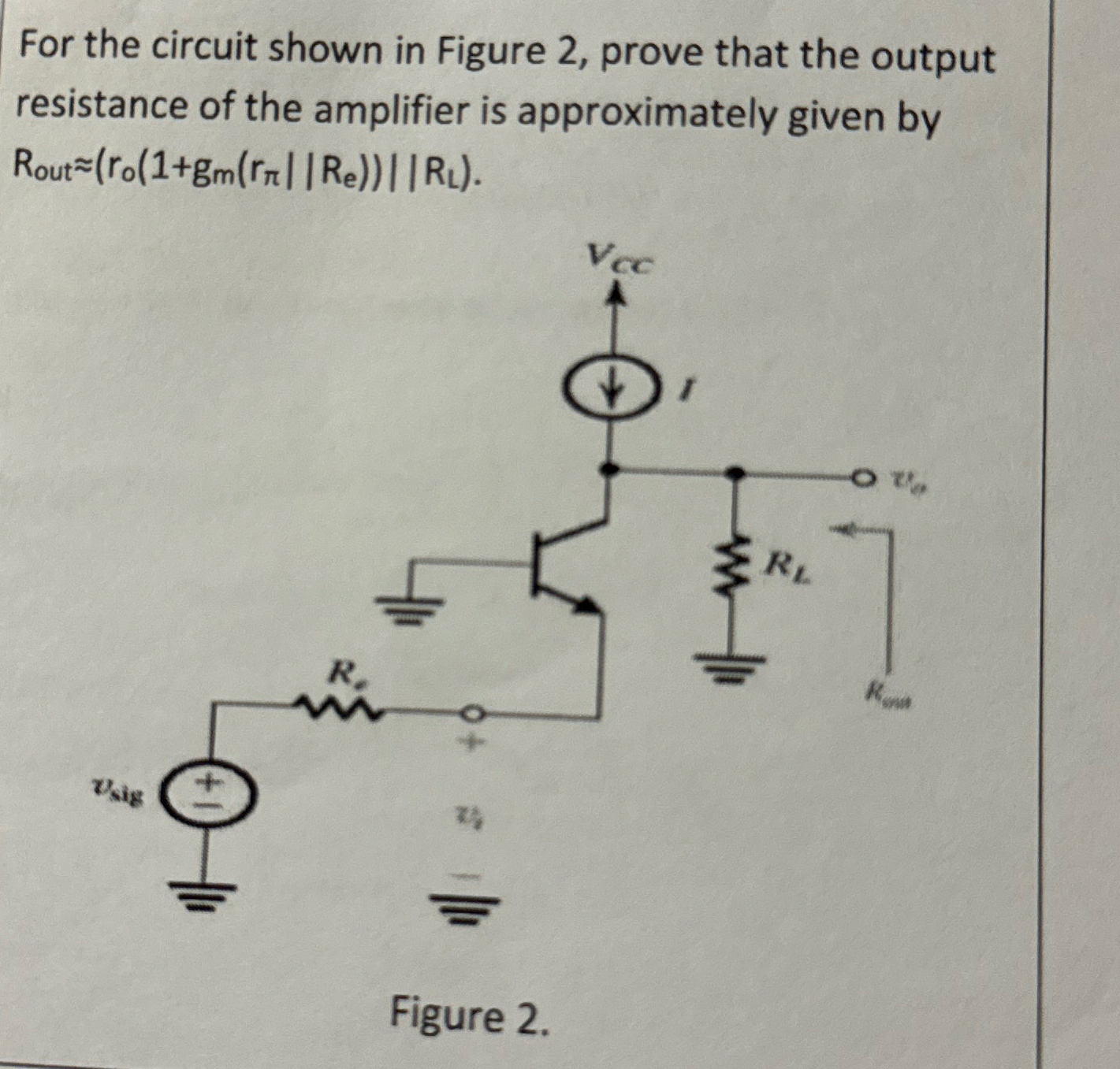 Solved For the circuit shown in Figure 2, ﻿prove that the | Chegg.com