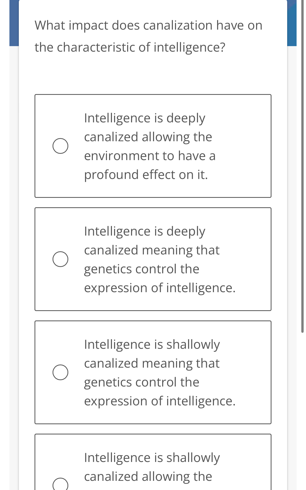 Solved What impact does canalization have on the | Chegg.com