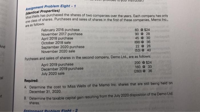 properties assignment problem