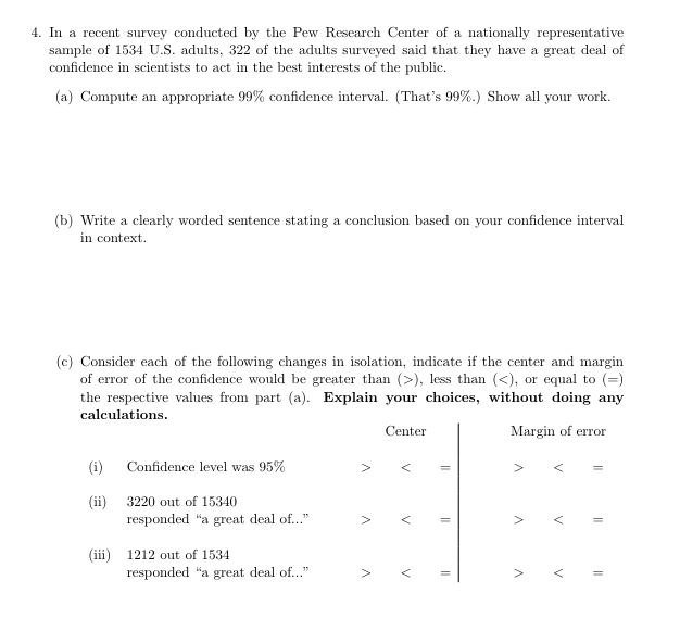 Solved In a recent survey conducted by the Pew Research | Chegg.com