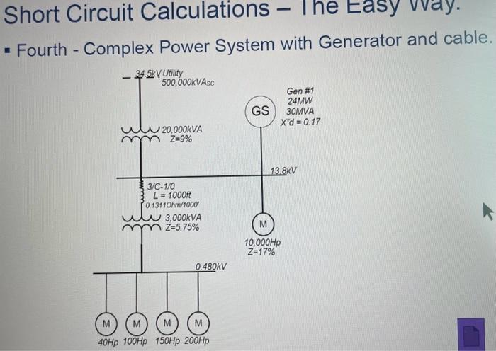 Solved Draw a one-line diagram of the following system and | Chegg.com