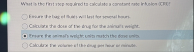 Solved What is the first step required to calculate a | Chegg.com