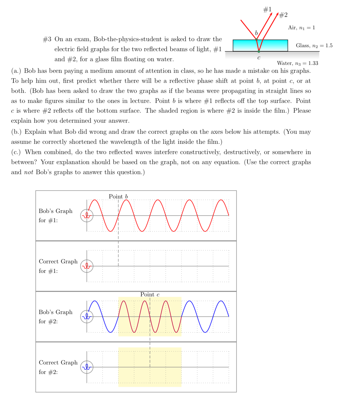 Solved #3 ﻿On an exam, Bob-the-physics-student is asked to | Chegg.com