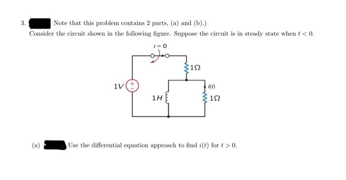 Solved 3. Note That This Problem Contains 2 Parts, (a) And | Chegg.com