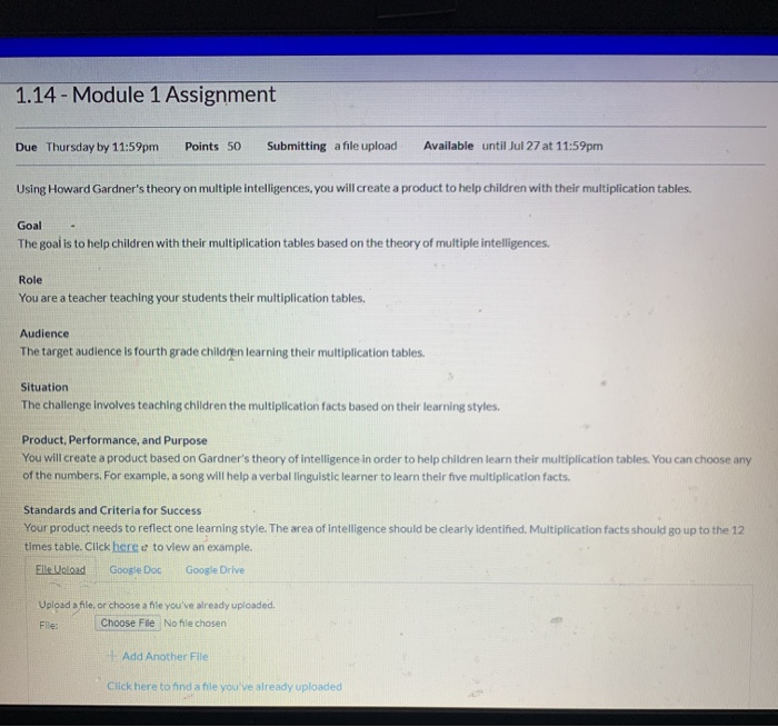 Solved 1.14 - Module 1 Assignment Due Thursday by 11:59pm | Chegg.com