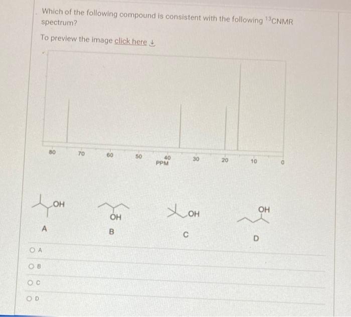 Solved Which of the following compound is consistent with | Chegg.com