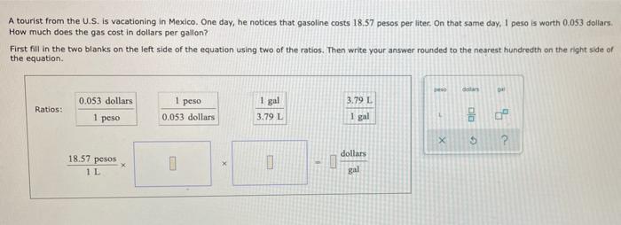 Solved A Tourist From The U S Is Vacationing In Mexico One Chegg