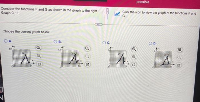 Solved Consider the functions F and G as shown in the graph | Chegg.com