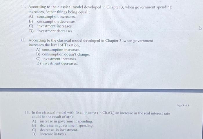 Solved 11. According to the classical model developed in | Chegg.com